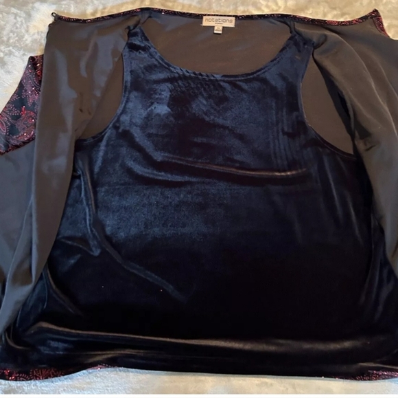 Beautiful Notations Stretch Velvet Top Plus Size - Picture 3 of 11